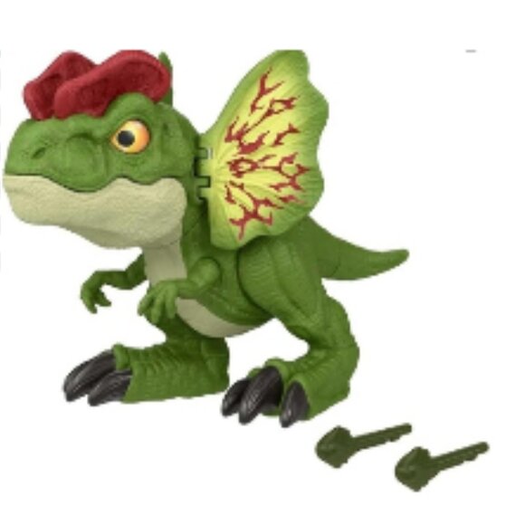 Jurassic World Dilophosaurus Dinosaur Toy Green & Red Mattel 🆕⌚📦🏃💨🚚 - Picture 5 of 16